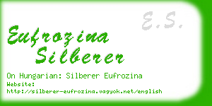 eufrozina silberer business card